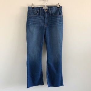 Madewell Cali Demi-Boot Blue Stretch Jeans Size 30